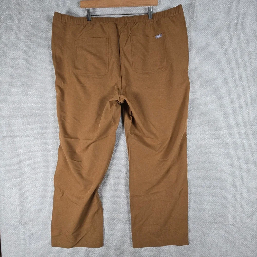 FIGS Pisco Basic Scrub Pants Mens 4XLR Brown Straight Leg 1000205 NWT